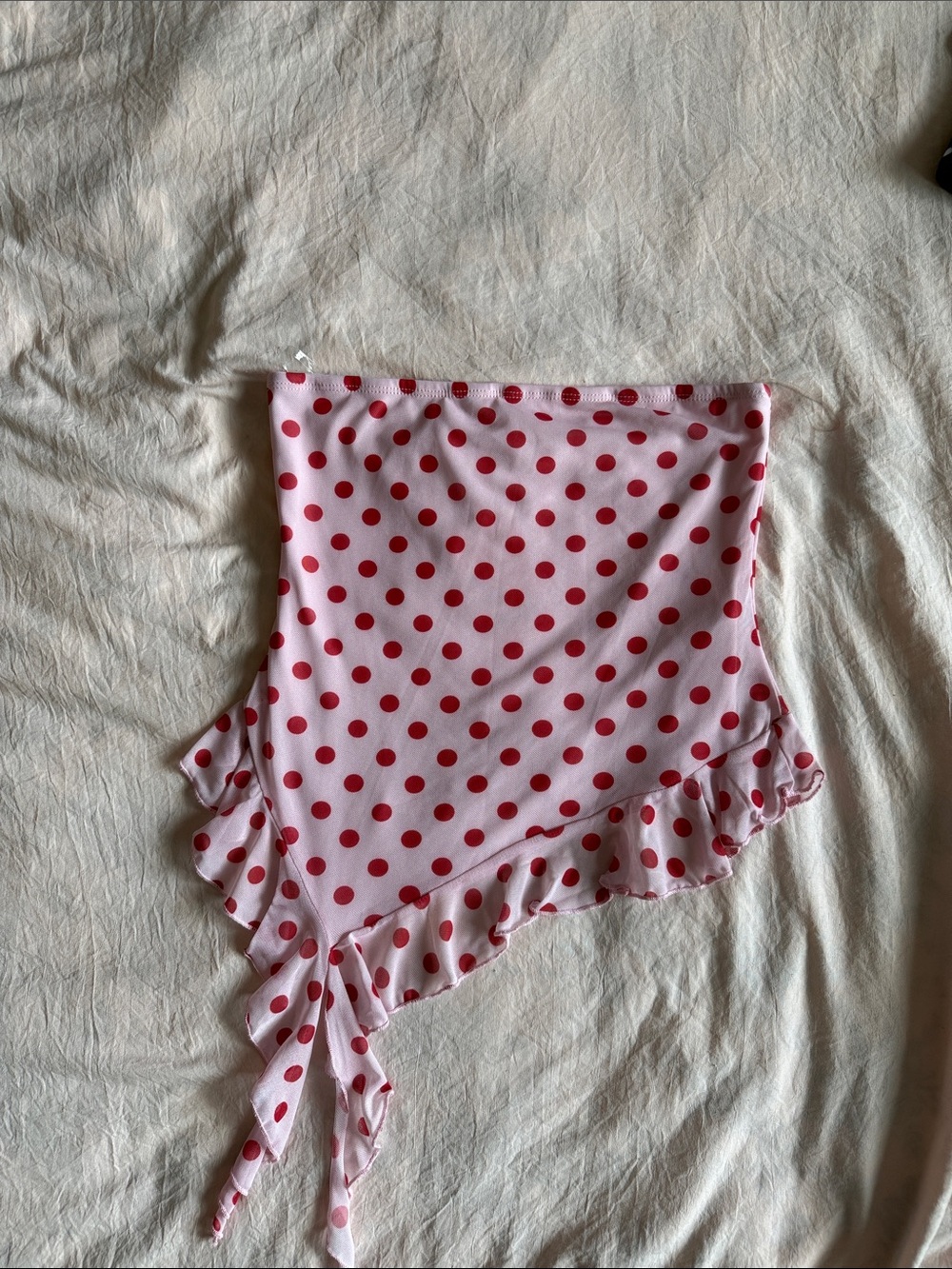 NWT See You Monday Pink/red Polka Dot asymmetrical tube top